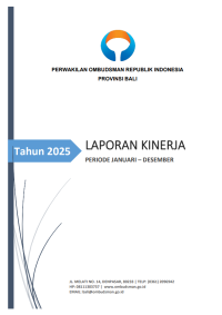 Laporan Kinerja